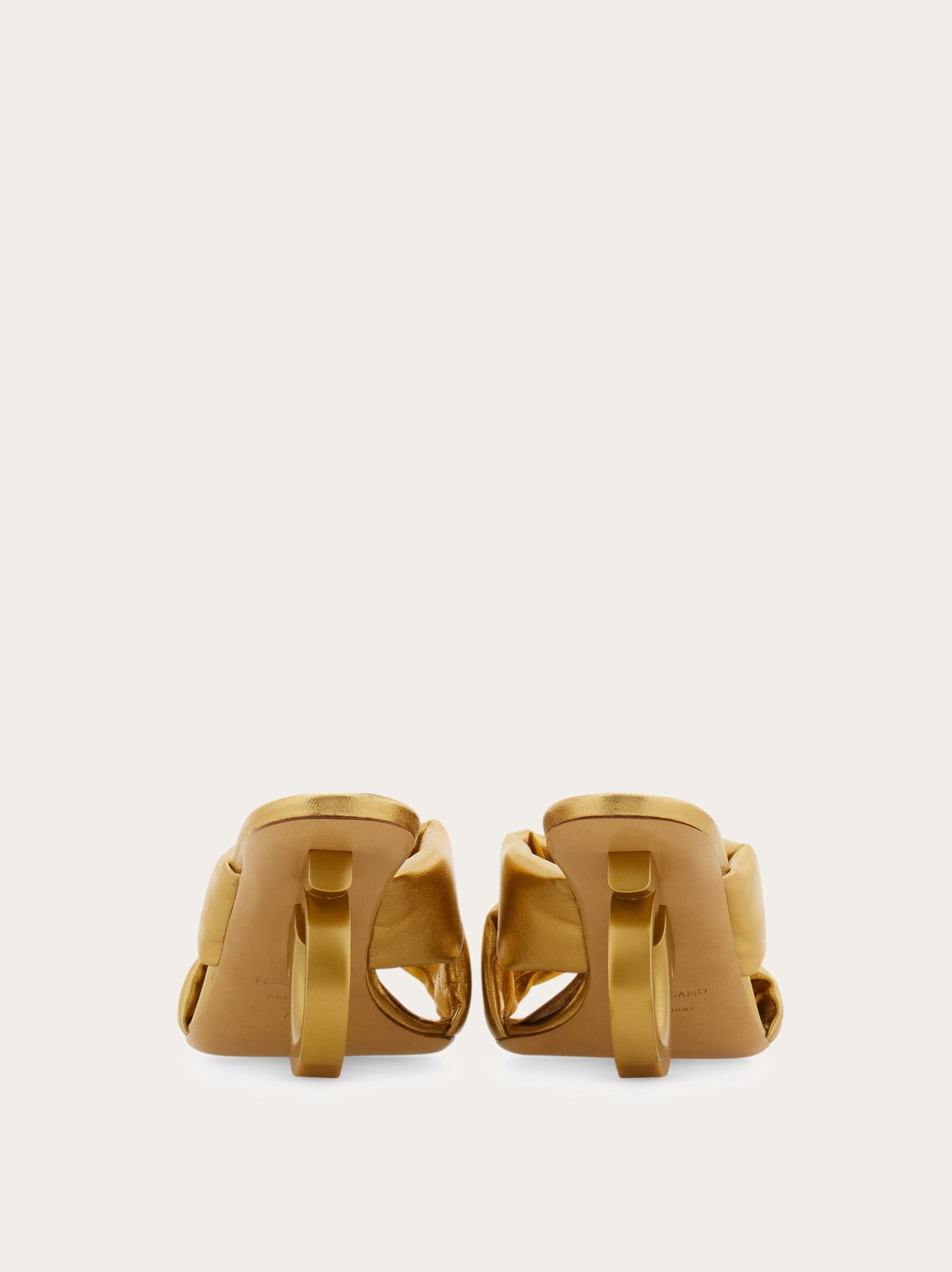 Ferragamo Padded sandal with Gancini heel - Image 4